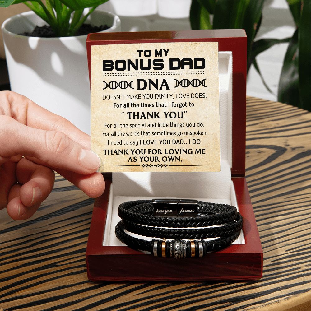 Embrace the Bond: 'Bonus Dad' Bracelet - A Meaningful Tribute to Stepfather Love