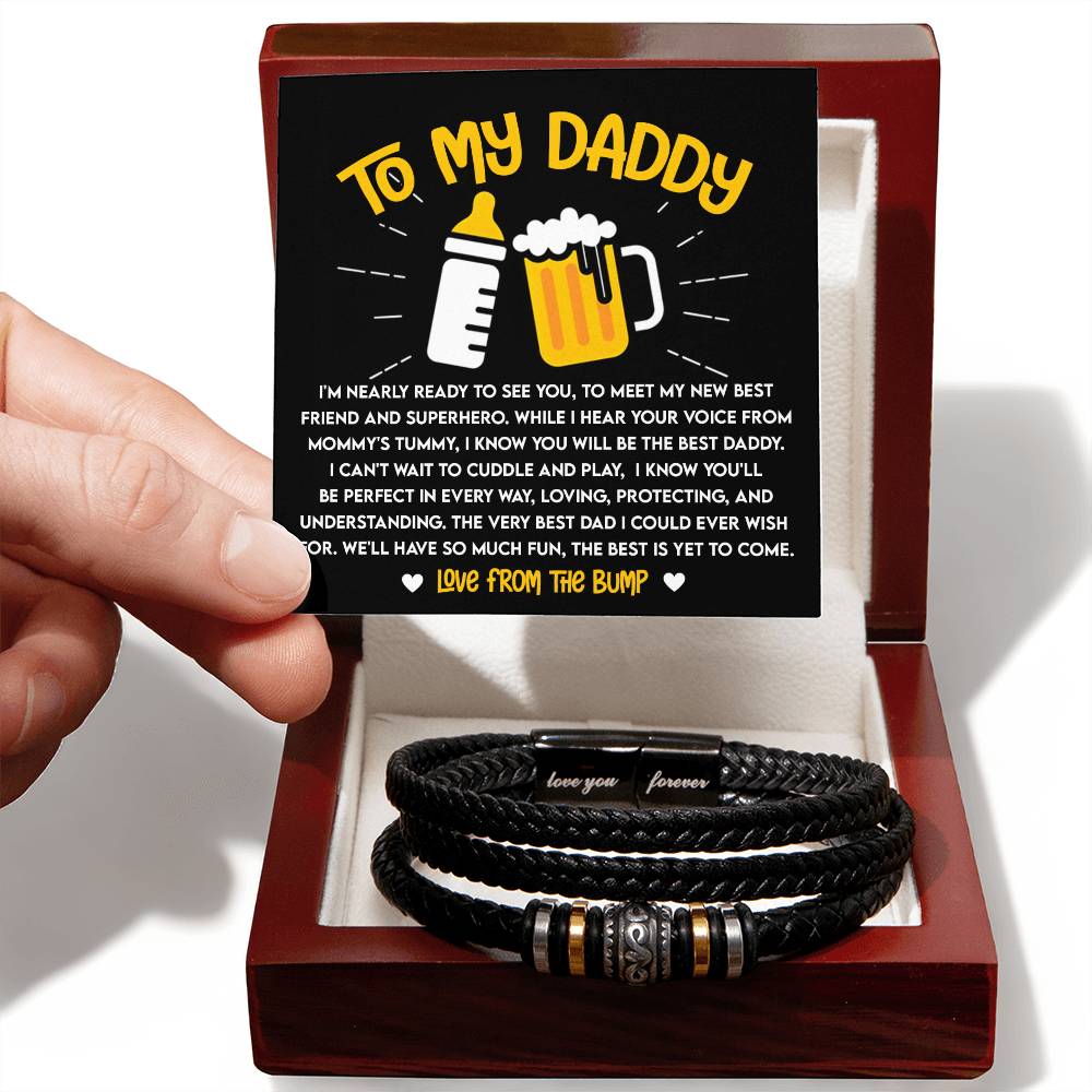 Dad-To See You-Bracelet Stylish Men's Leather Bracelet | Unique Father's Day Gift