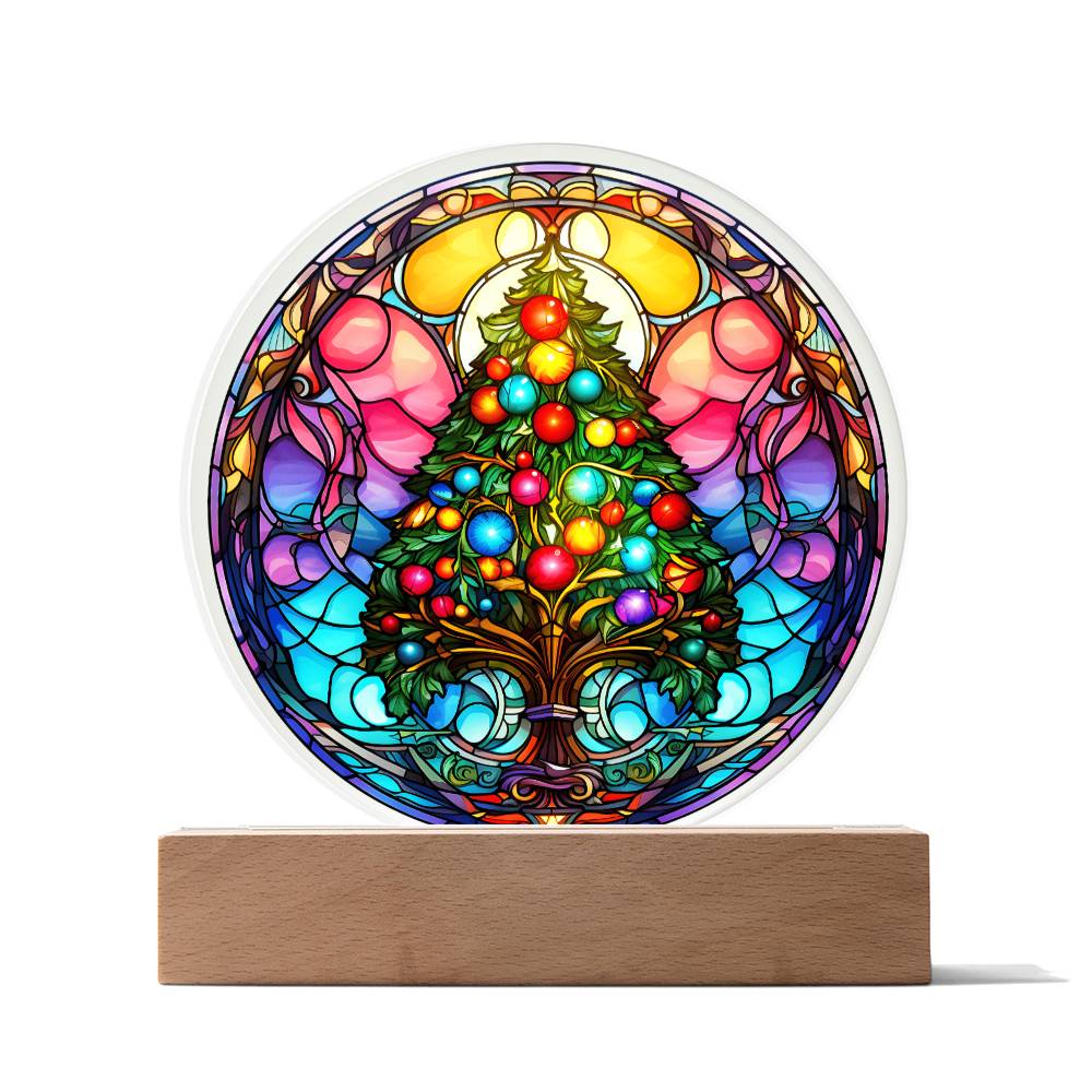 Christmas Tree-Acrylic Circle