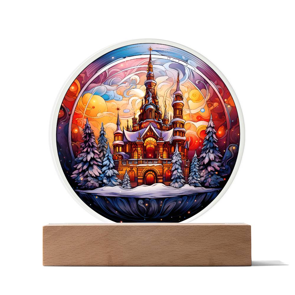 Christmas Castle-Acrylic Circle