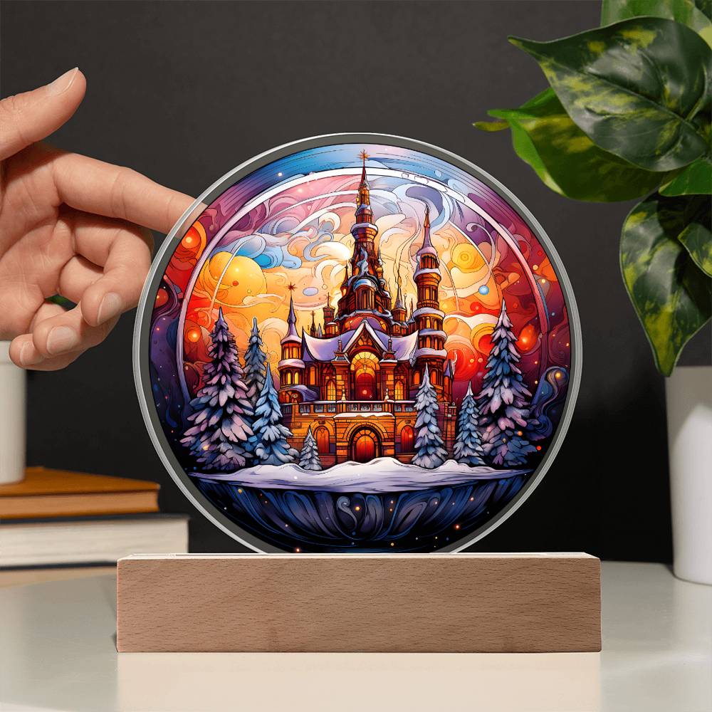 Christmas Castle-Acrylic Circle