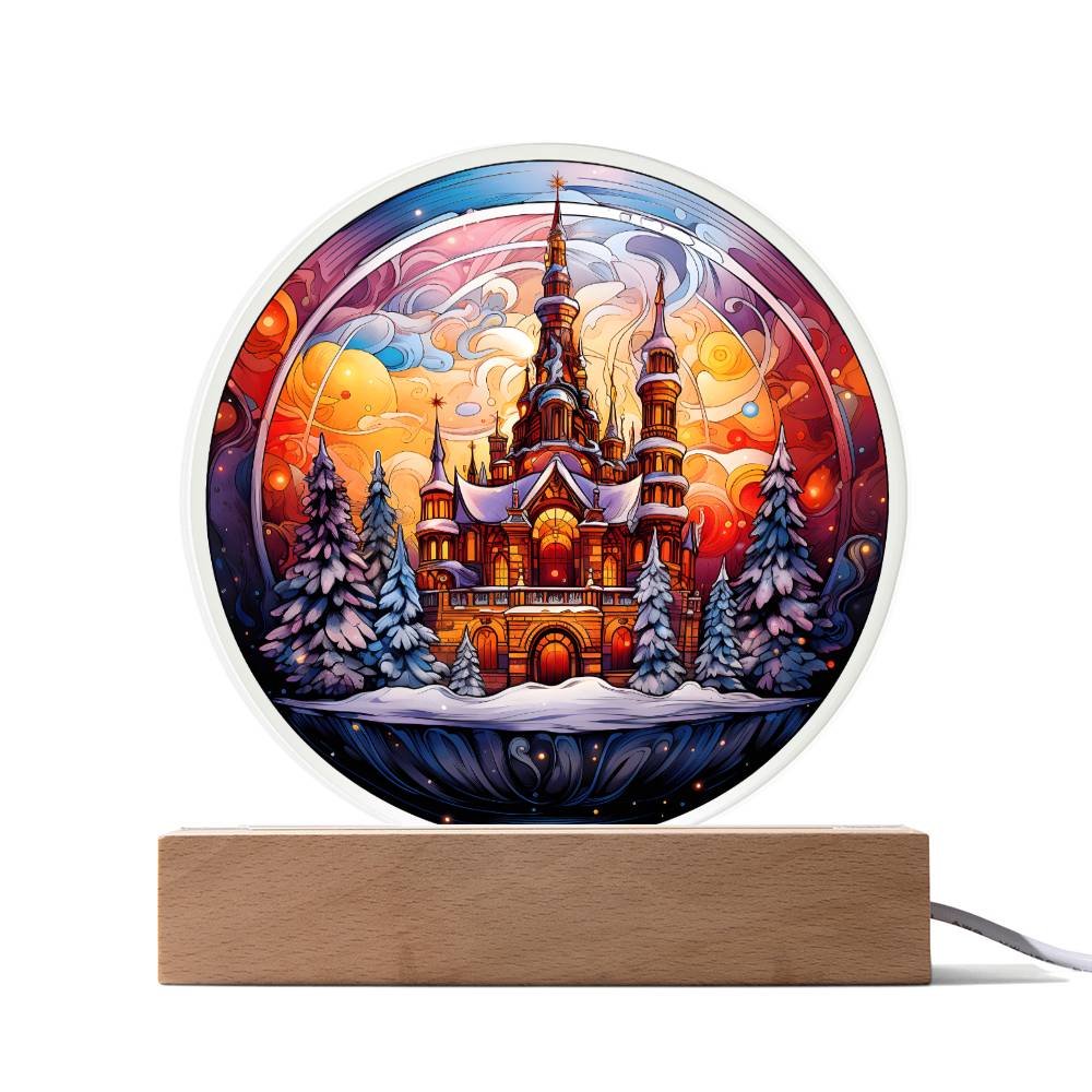 Christmas Castle-Acrylic Circle