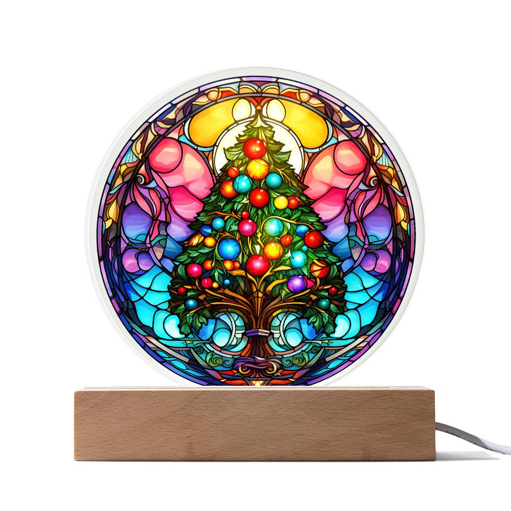 Christmas Tree-Acrylic Circle