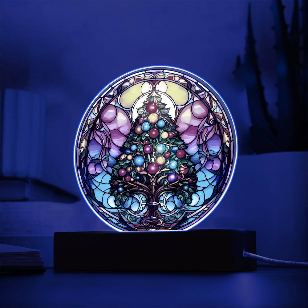 Christmas Tree-Acrylic Circle