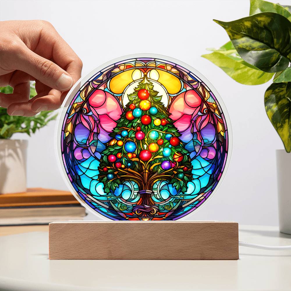 Christmas Tree-Acrylic Circle