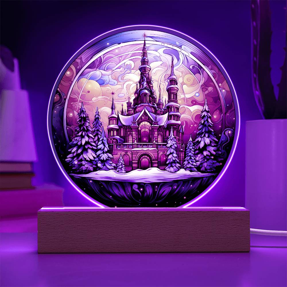 Christmas Castle-Acrylic Circle