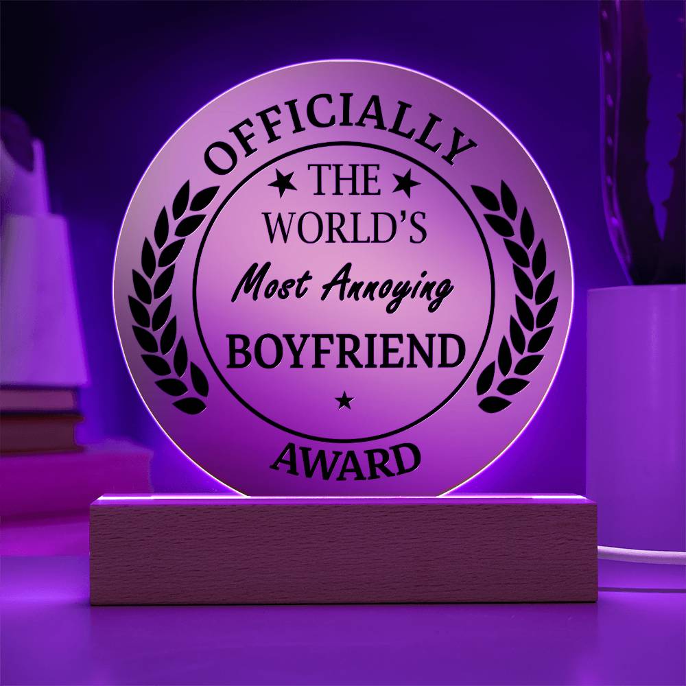 Boyfriend-World's Most Annoying - Acrylic Circle Plaque
