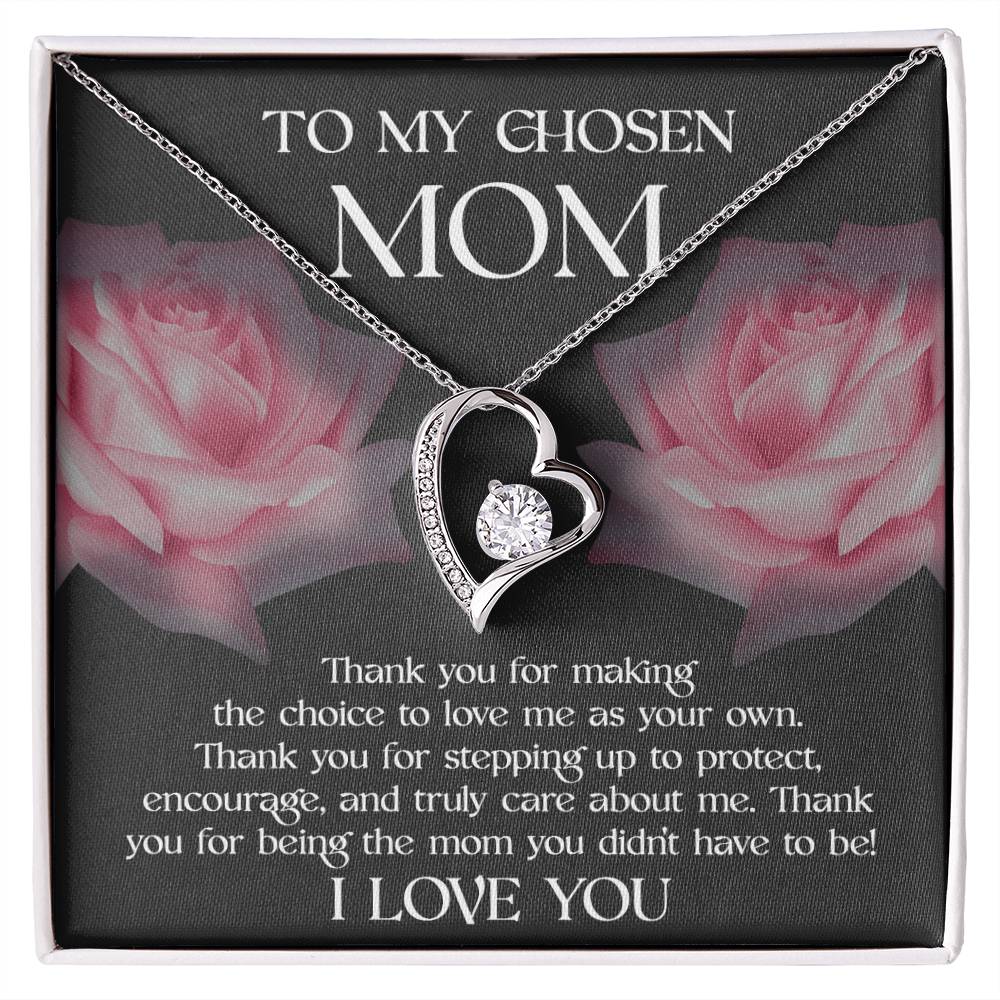 Bonus Mom-My Chosen Mom Forever Love Pendant Necklace