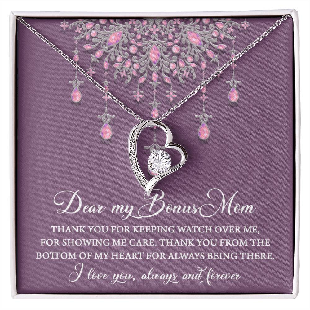 Bonus Mom-Always Being There Forever Love Pendant Necklace