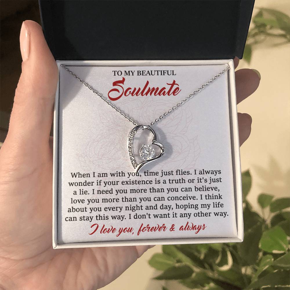 Soulmate-I Need You Forever Love Pendant Necklace