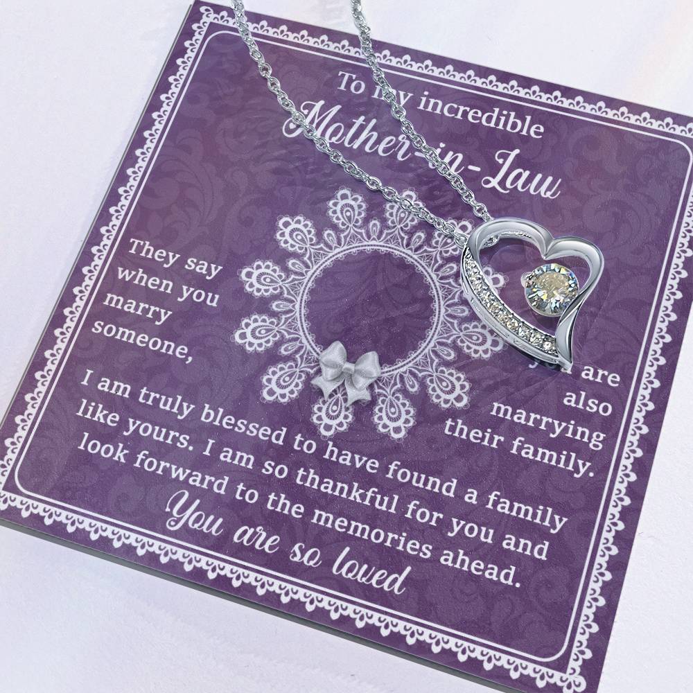 Mother-In-Law-Family Like Yours Forever Love Pendant Necklace