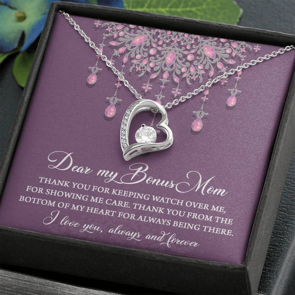 Bonus Mom-Always Being There Forever Love Pendant Necklace