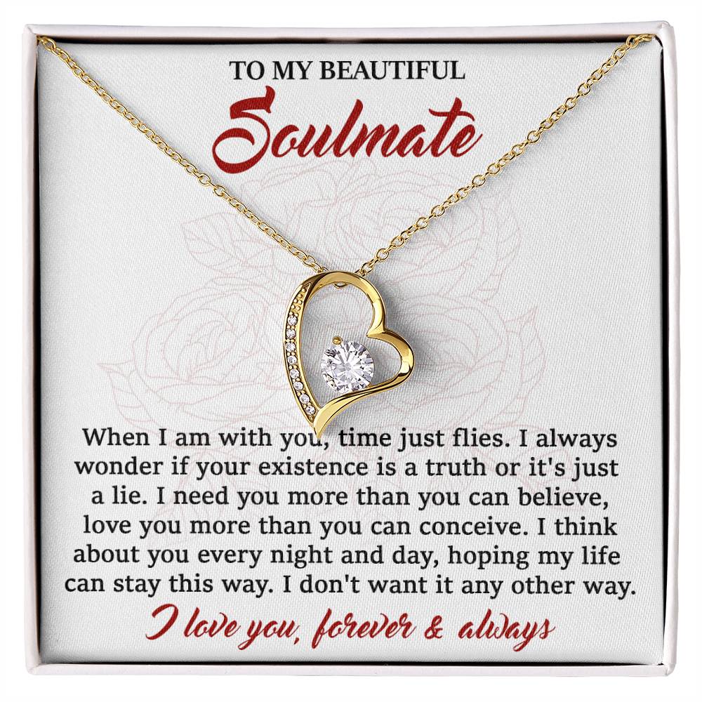 Soulmate-I Need You Forever Love Pendant Necklace