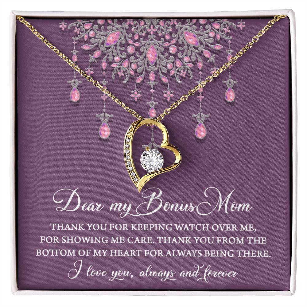 Bonus Mom-Always Being There Forever Love Pendant Necklace