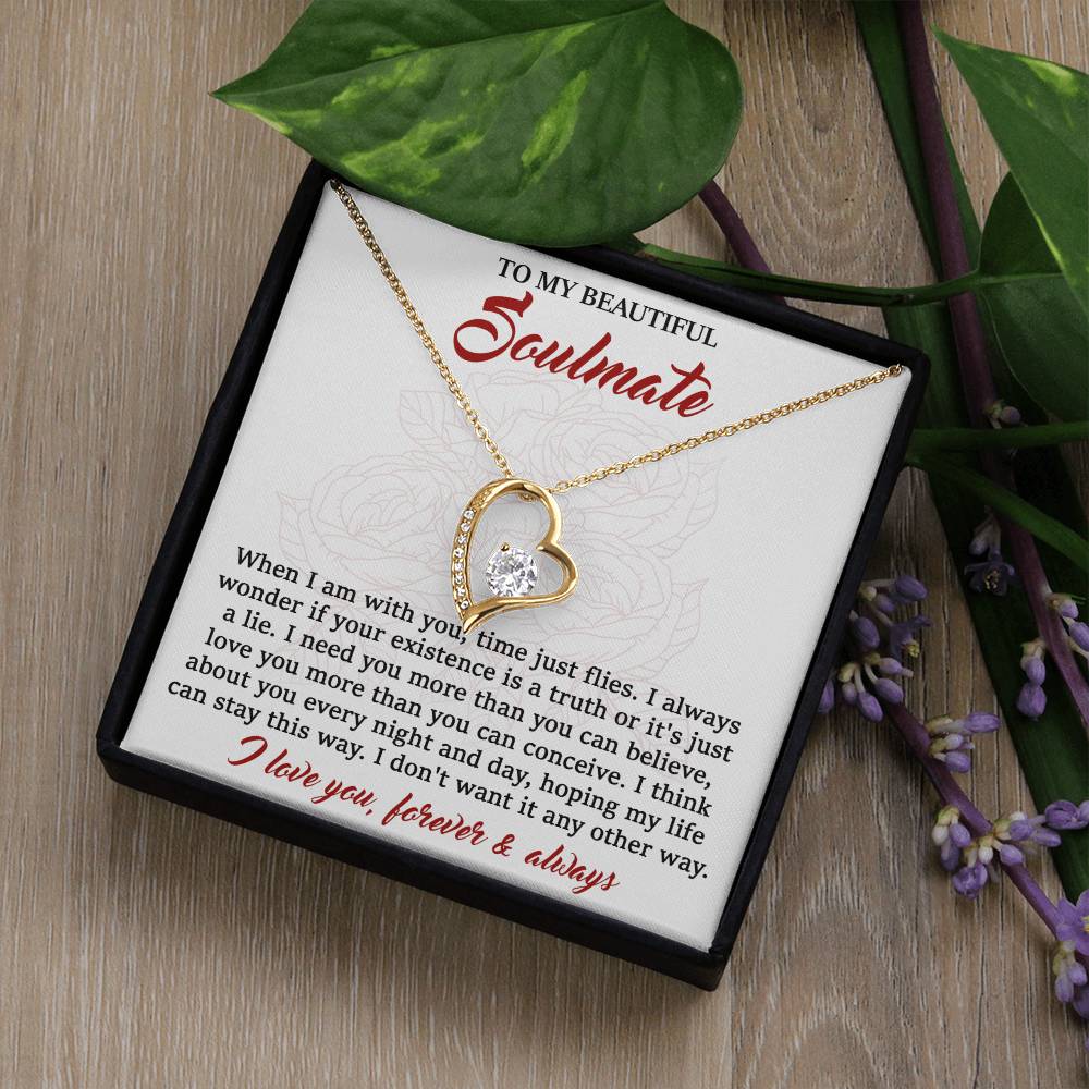 Soulmate-I Need You Forever Love Pendant Necklace