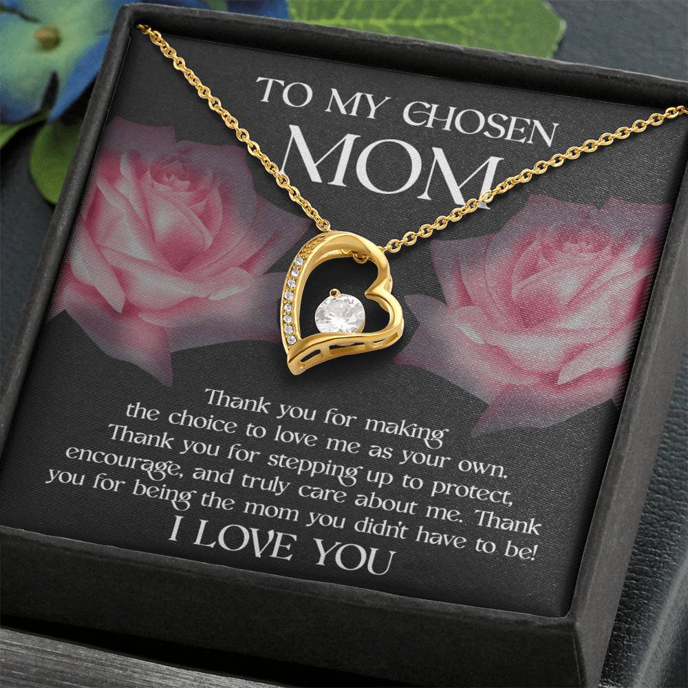 Bonus Mom-My Chosen Mom Forever Love Pendant Necklace