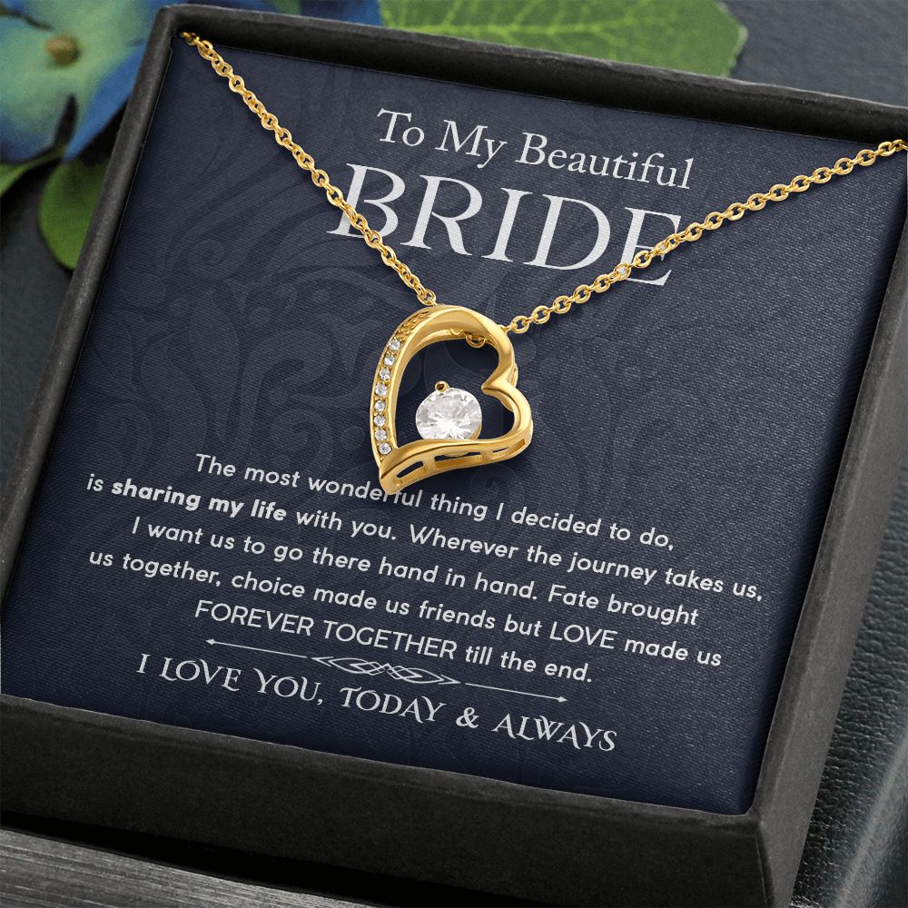 Forever Love Necklace, Beautiful Bride, Wedding Jewelry, Eternal Love, Stunning Necklace, Exquisite Craftsmanship, Elegance, Grace, Special Day, Timeless Beauty
