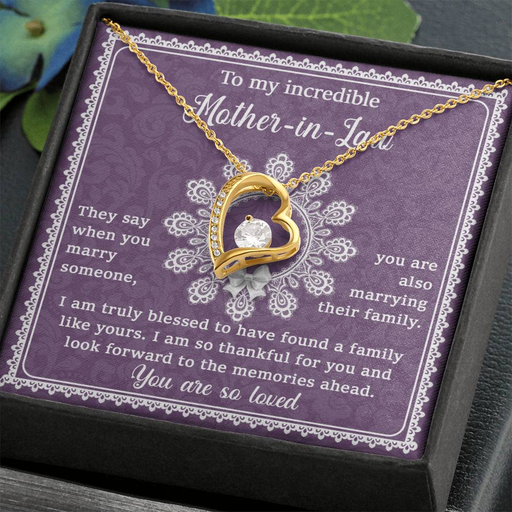 Mother-In-Law-Family Like Yours Forever Love Pendant Necklace