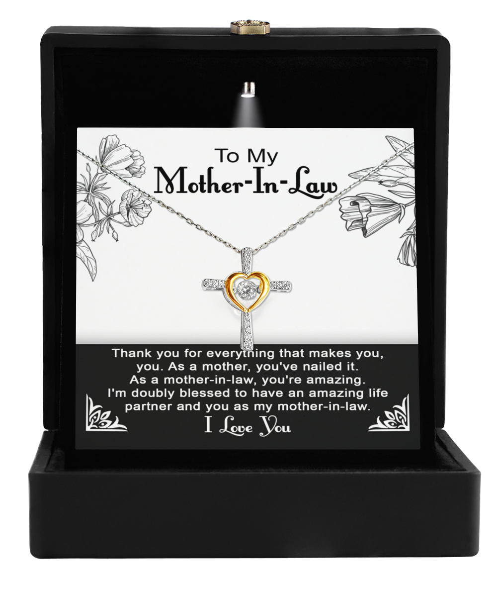 Mother-In-Law-You're Amazing - Cross Dancing Necklace