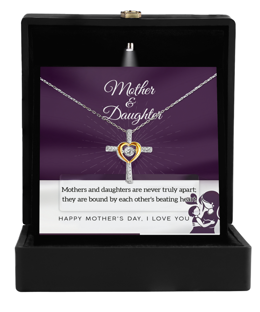 Mother&Daughter-Never Truly Apart - Cross Dancing Necklace
