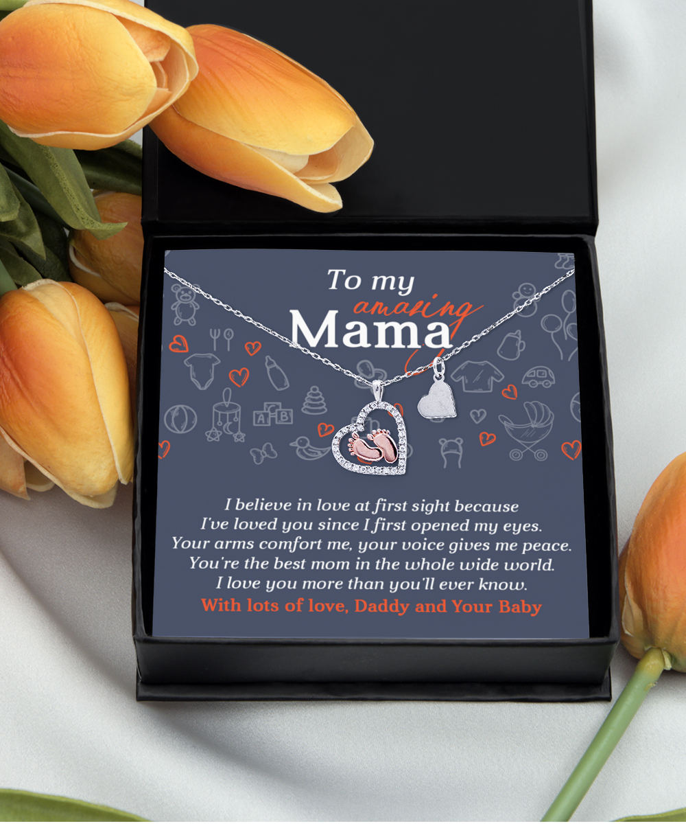 Mom To Be-At First Sight-GB - Baby Feet Necklace