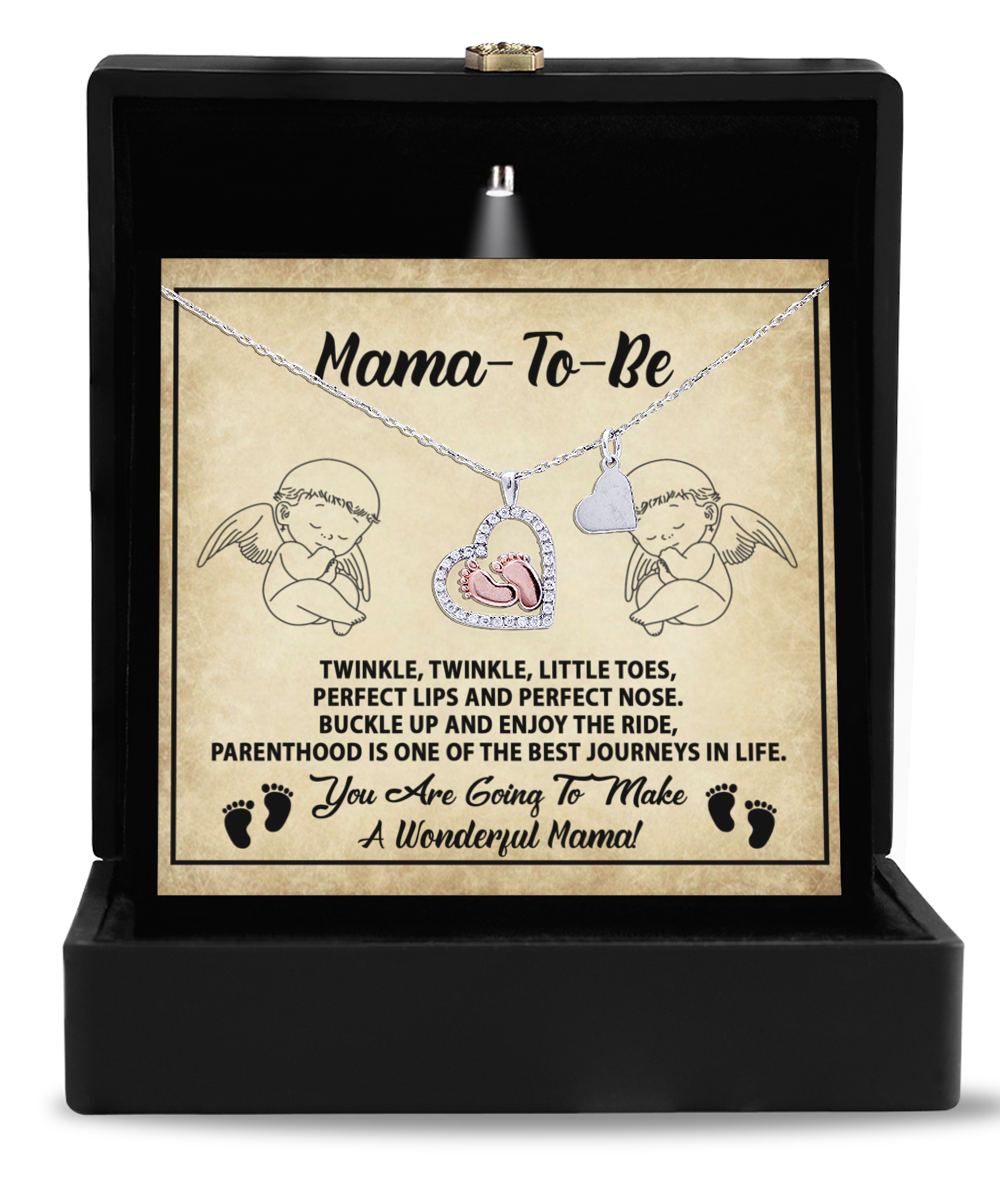 Mama To Be-Enjoy The Ride-Gb - Baby Feet Necklace