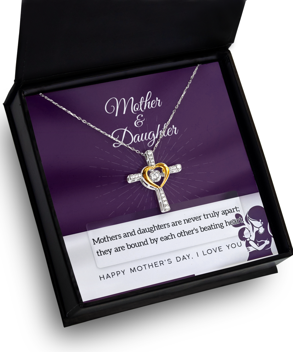 Mother&Daughter-Never Truly Apart - Cross Dancing Necklace