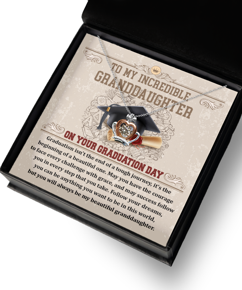 Granddaughter-Your Graduation Day - Crown Pendent Necklace