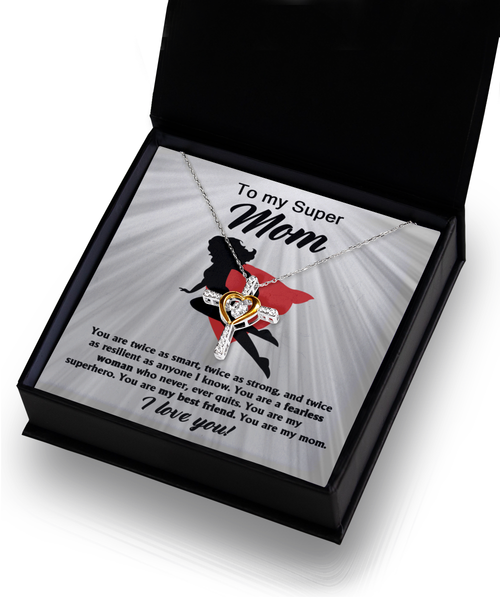 Mom-A Fearless Woman-GB - Cross Necklace