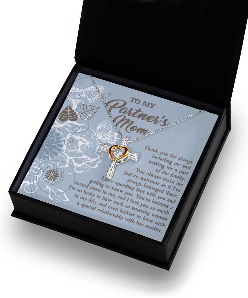 Partner's Mom-Part Of Family - Cross Dancing Necklace