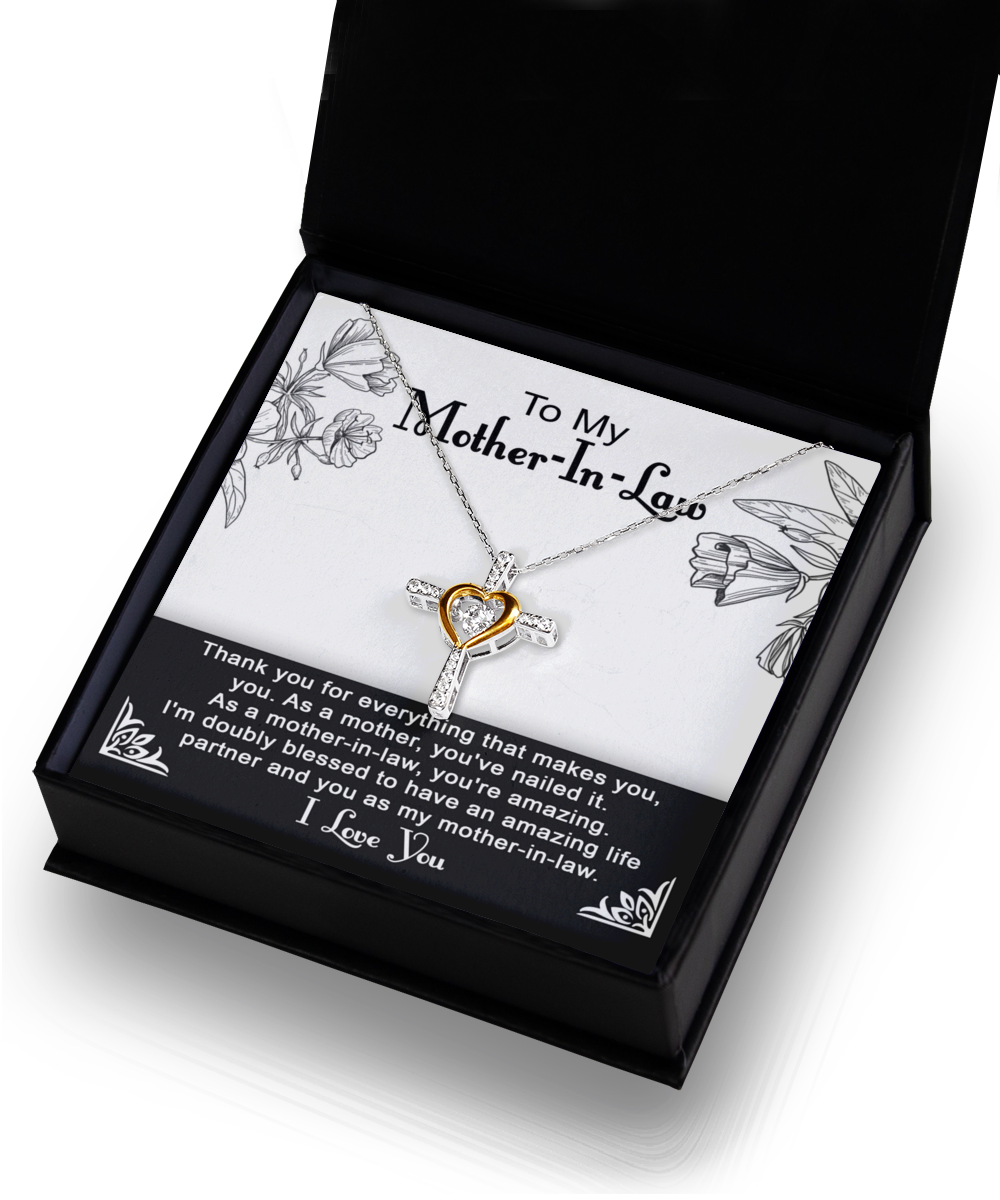 Mother-In-Law-You're Amazing - Cross Dancing Necklace
