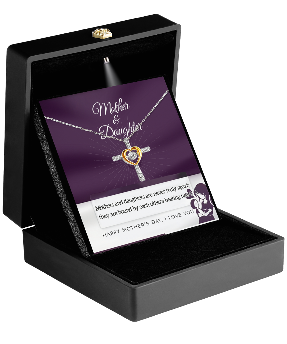 Mother&Daughter-Never Truly Apart - Cross Dancing Necklace