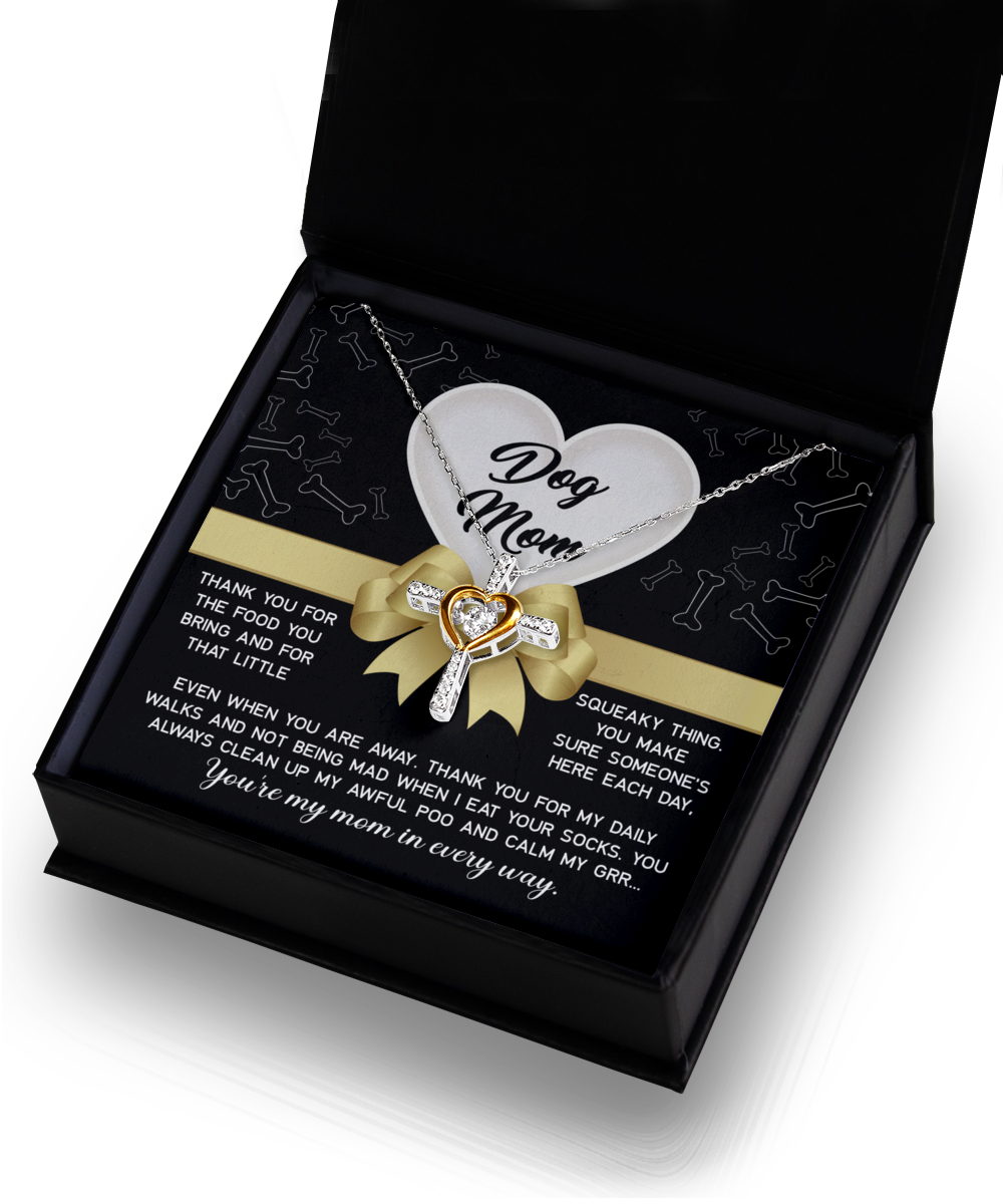 Dog Mom-In Every Way-GB - Cross Necklace