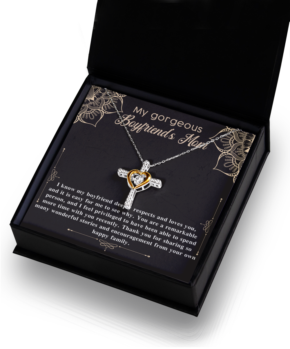 Boyfriend's Mom-Happy Family - Cross Heart Necklace