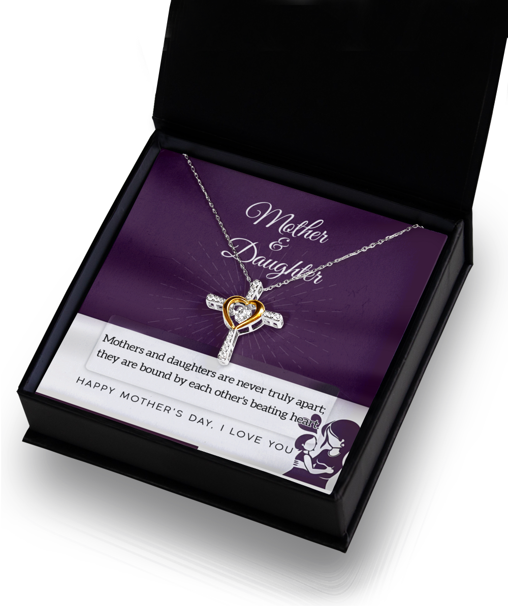 Mother&Daughter-Never Truly Apart - Cross Dancing Necklace