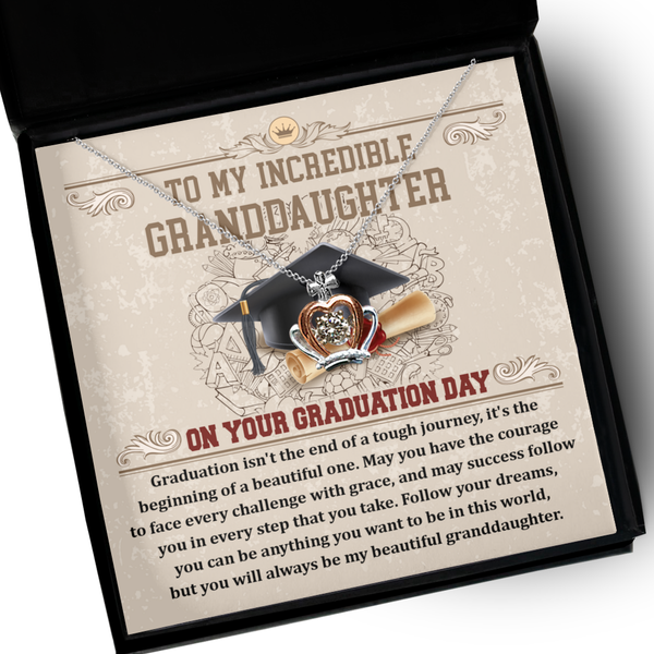 Granddaughter-Your Graduation Day - Crown Pendent Necklace