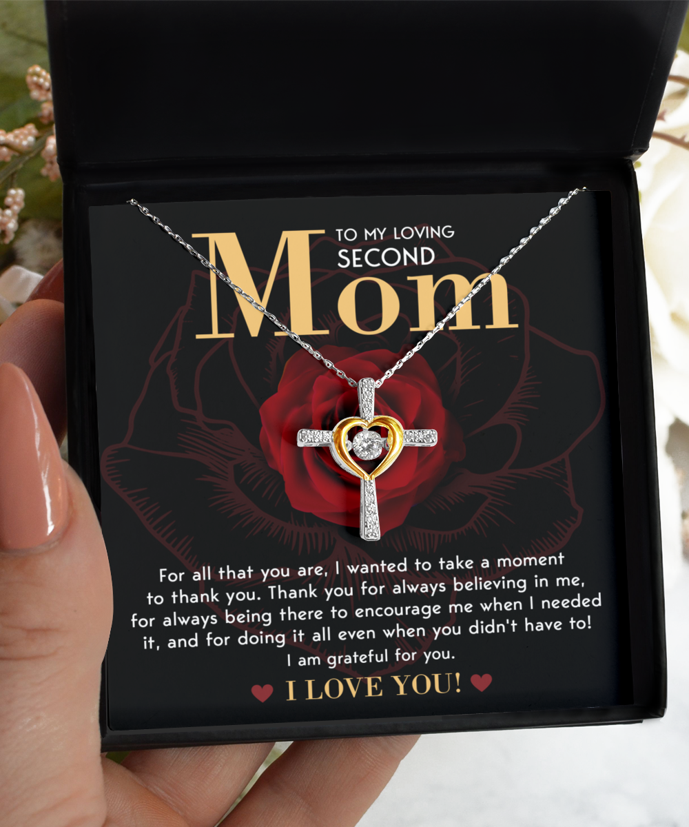 Second Mom-Grateful For You - Cross Dancing Necklace