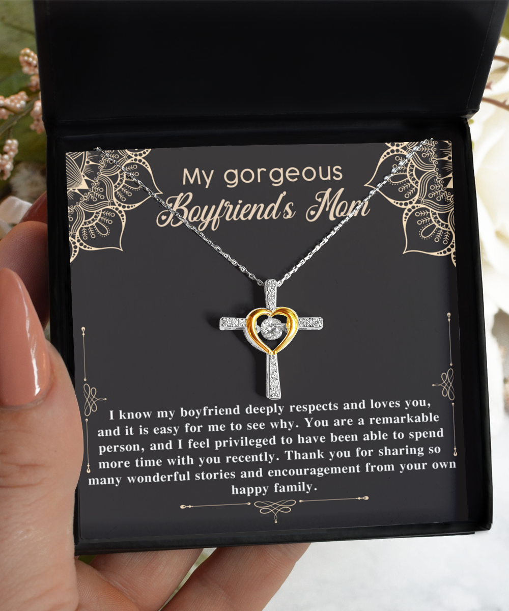 Boyfriend's Mom-Happy Family - Cross Heart Necklace
