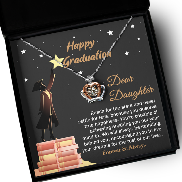 Daughter-Happy Graduation2 - Crown Pendant Necklace