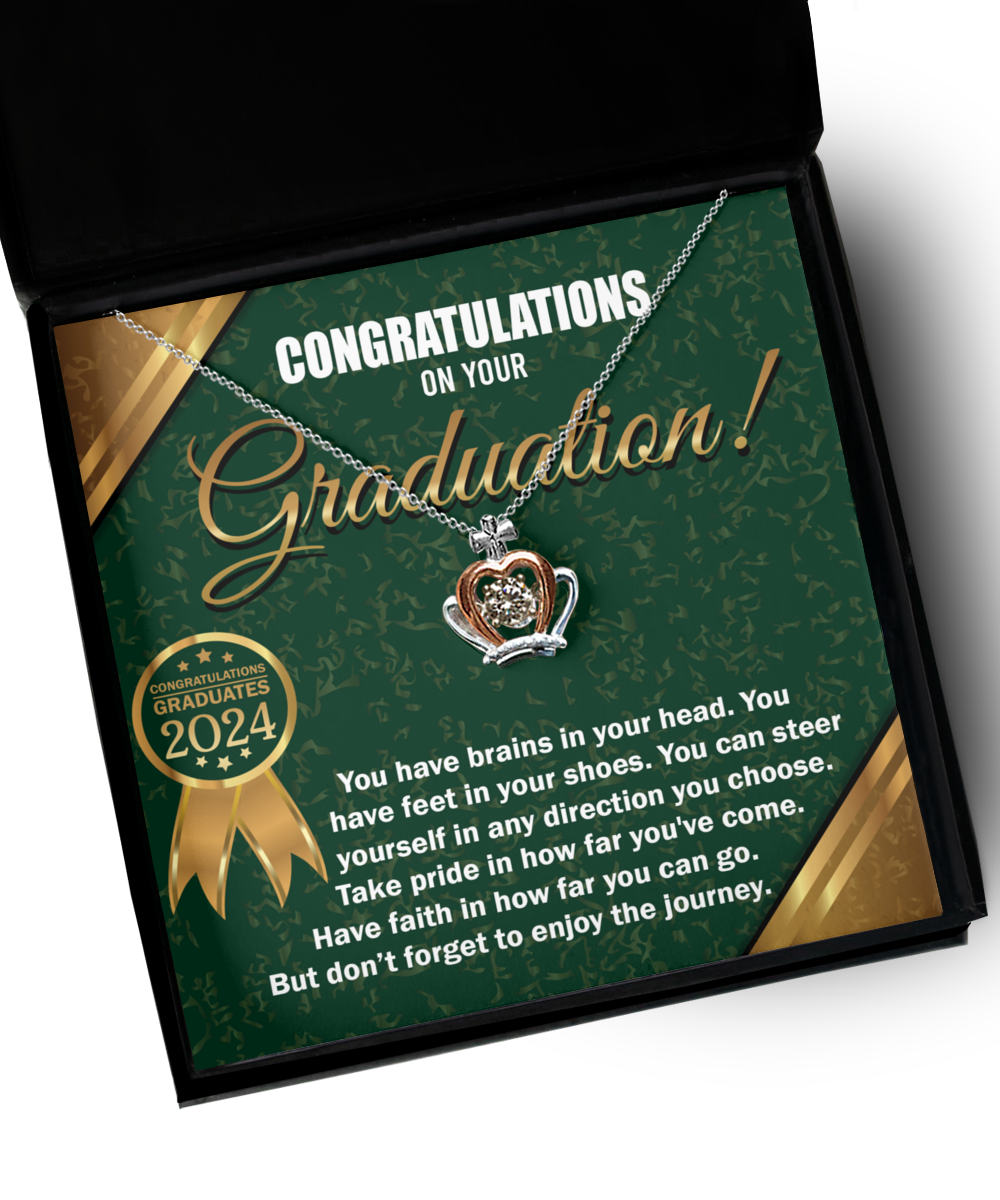 Happy Graduation-In Any Direction - Crown Necklace
