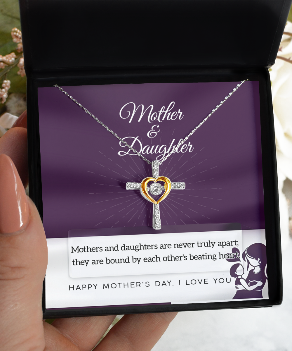 Mother&Daughter-Never Truly Apart - Cross Dancing Necklace