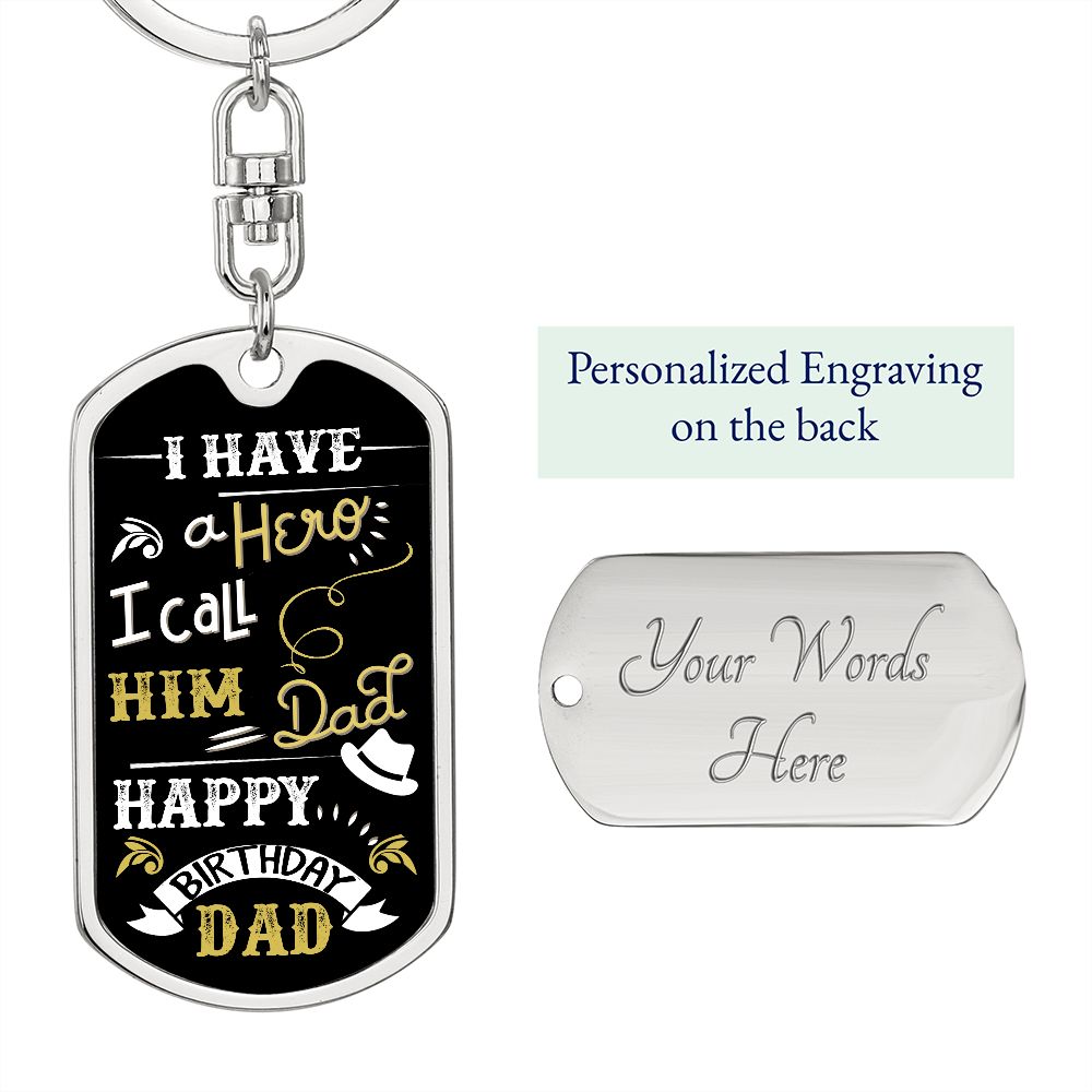 To my Hero Dad - key Chain
