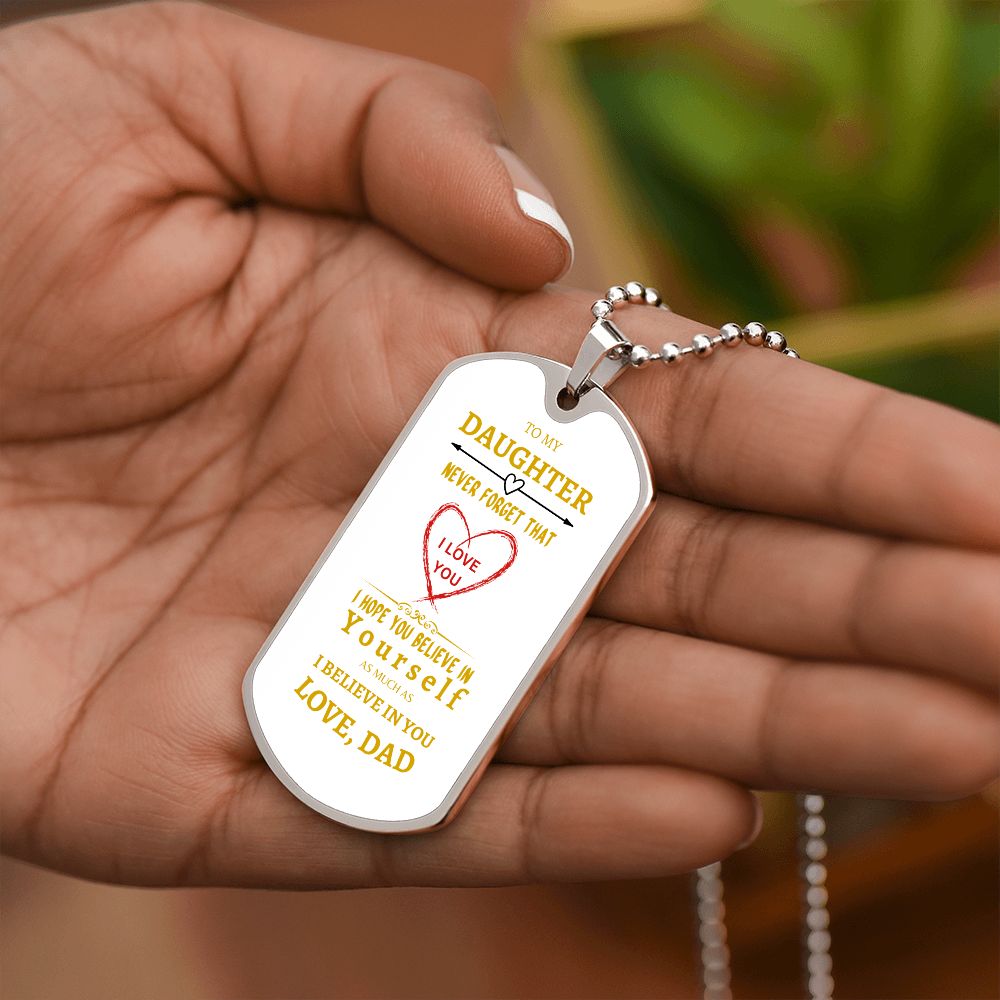 Beautiful word for Daughter - white background