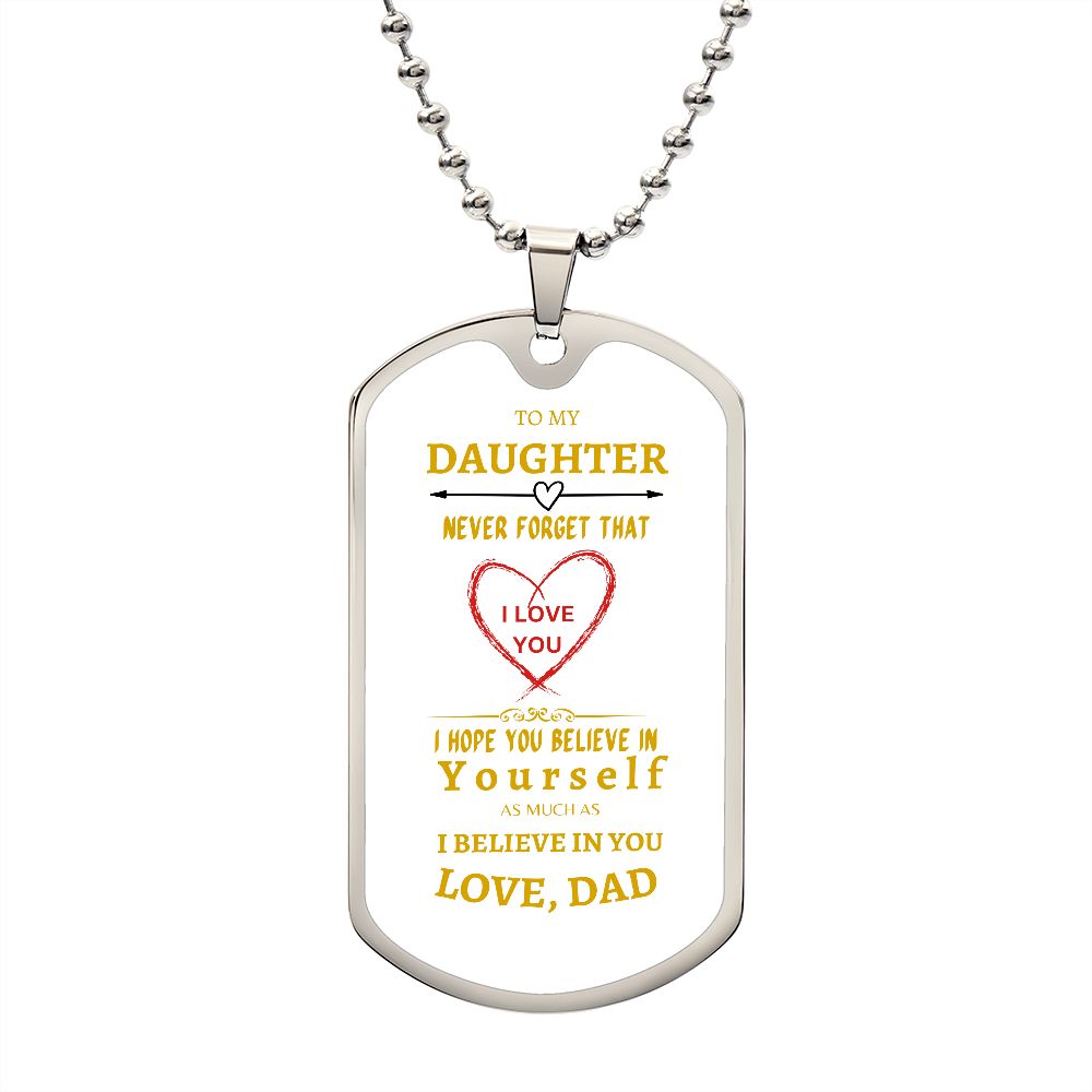 Beautiful word for Daughter - white background