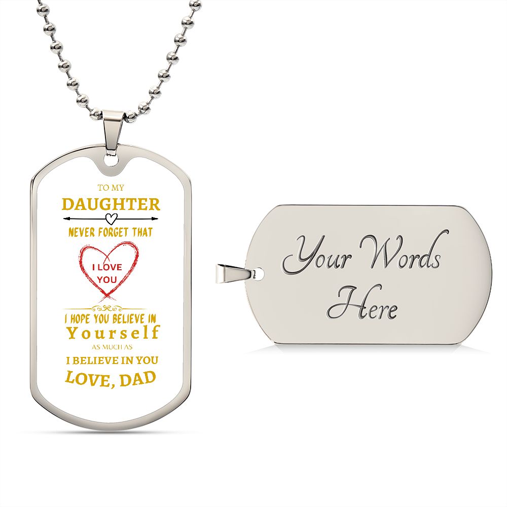 Beautiful word for Daughter - white background