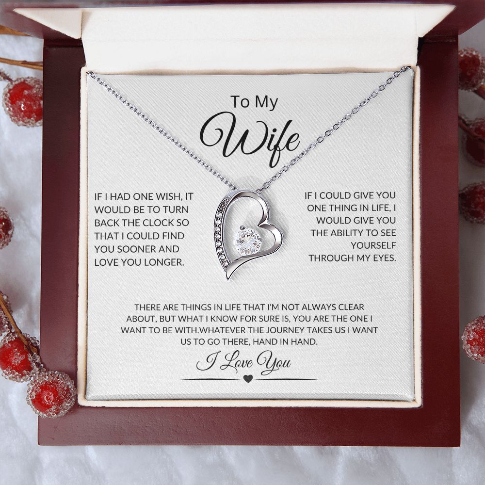 Everlasting Love: Heart Shaped Diamond Necklace with a Message of Devotion