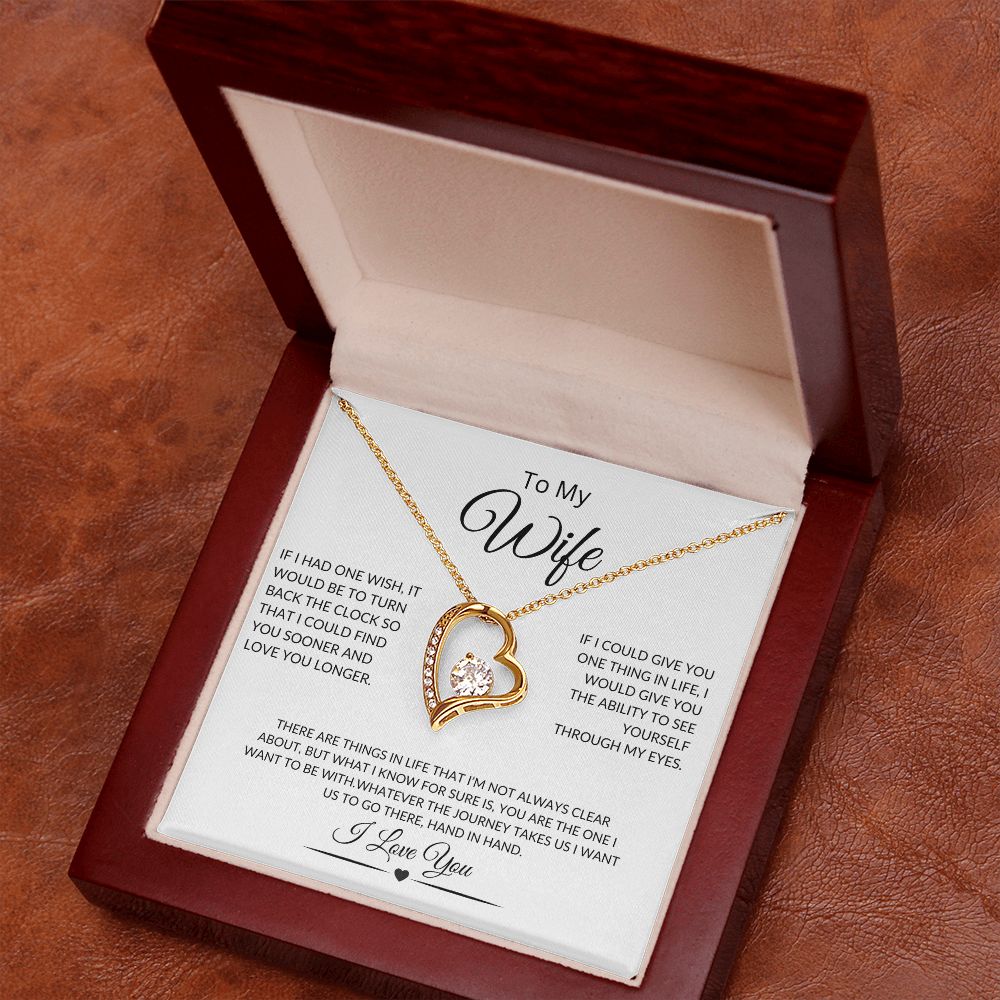 Everlasting Love: Heart Shaped Diamond Necklace with a Message of Devotion