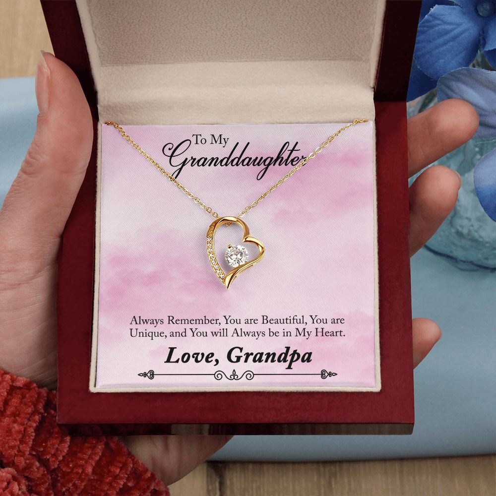 To my Granddaughter - Forever love mecklace