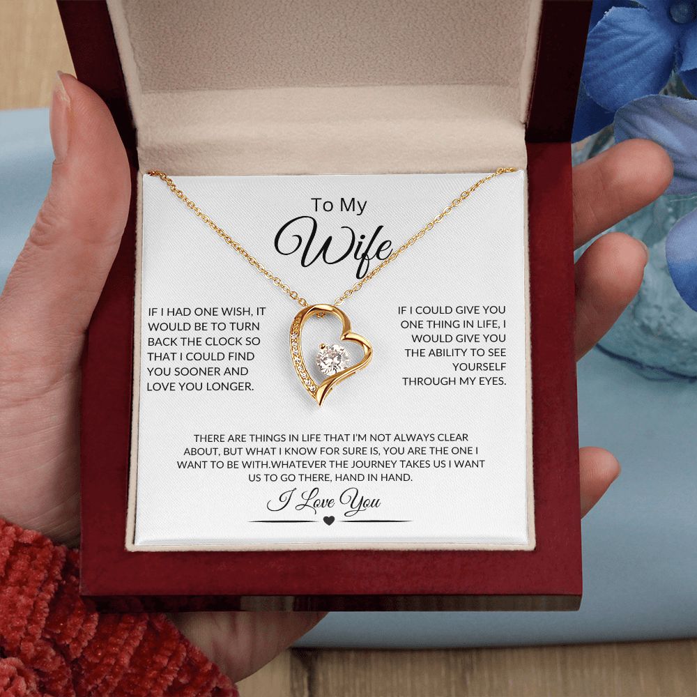 Everlasting Love: Heart Shaped Diamond Necklace with a Message of Devotion