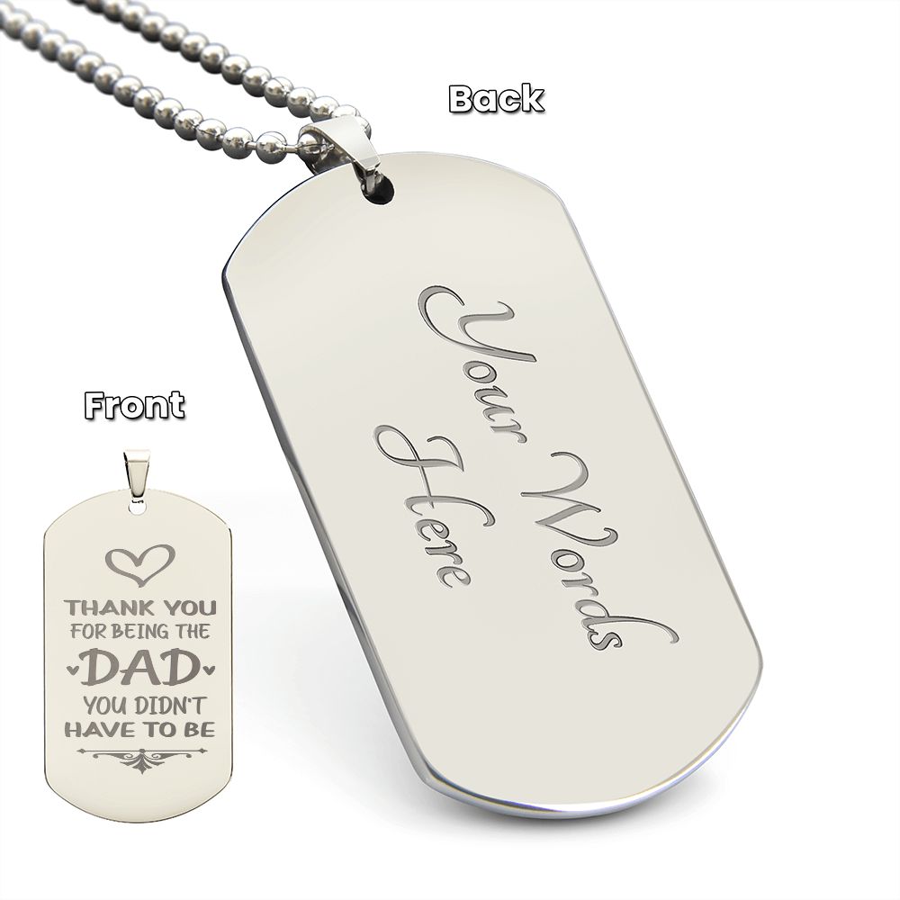 To Dad - Thank You - custom engraving